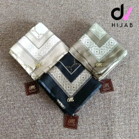 Umama 3Pcs Jilbab Segiempat Motif Elegan Hijab Voal Kerudung Wanita Kemasan Pouch Muslim Cantik Umam