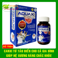 Canxi tảo biển D3 K2 cho cả gia đình AQUAXI MK7 FAMILY (60 viên) giúp xương răng chắc khỏe