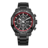 Expedition Chronograph E 6385 BC Jam Tangan Pria Stainless Steel Strap Modern Sporty - Watches Black
