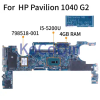 For HP Pavilion 1040 G2 i5-5200U 4GB RAM Notebook Mainboard 798518-001 13324-1 SR23Y DDR3 Laptop Motherboard