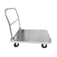 Heavy Duty Warehouse Tool Trolley Folding Platform Restaurant Serving Trolley Food Service Cart With Wheels