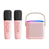 New Mic Karaoke Machine for Adults and Kid Subwoofer Portable Bluetooth Speaker System with 1-2 Wireless Microphone Music Player