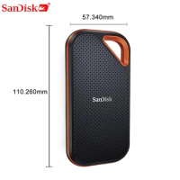 SanDisk Mobile hard drive 4TB 2TB 1TB Extreme PRO Portable External SSD Up to 2000MB/s USB-C USB 3.1 for Laptop camera or server