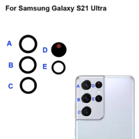 2PCS High quality For Samsung Galaxy S21 Ultra Back Rear Camera Glass Lens test good S 21 Ultra SM-G9980 Replacement Parts