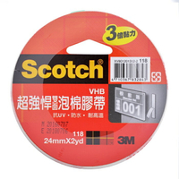 3M 118 超強悍 VHB 雙面泡棉膠帶 24mm