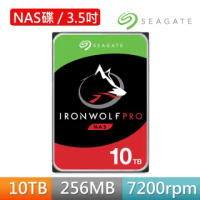 【SEAGATE 希捷】那嘶狼 IronWolf Pro 10TB 3.5吋 7200轉 NAS硬碟 含3年資料救援(ST10000NE0008)