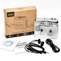 TONIVENT TON010 Portable Cassette to MP3 Player USB Tape Player MP3 Converter with 3.5mm AUX Input Software CD Cassette Capture