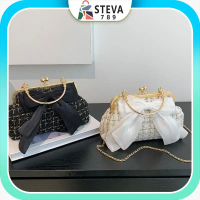 Tas shoulder bag crossing Bag Busur Baru,Tas Tangan Retro,Tas Rantai Sederhana Fashion Wanita