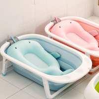嬰兒洗澡網兜寶寶洗澡神器可坐躺防滑墊新生兒浴盆浴架沐浴床通用