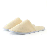 Hotel Disposable Slippers Spa Hotel Guest Slipper Open Toe Towelling Disposable Terry Style Breathable Soft White Shoes Comfort