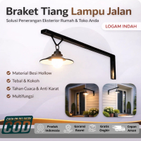 Breket Lampu Jalan Tempel Dinding - Tiang Lampu Jalan Dinding Besi Hollow