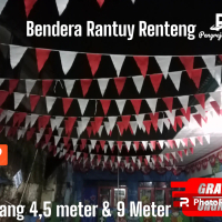 Bendera Renteng Segitiga Merah Putih
