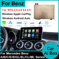 Car Ai Box For Mercedes BENZ W203 W204 W205 W253 W212 W117 W211 W210 W124 W207 W292 W222 Wireless CarPlay Android Auto Decoder