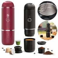 Mini Portable Heating Coffee Machine Wireless Electric Coffee Maker fit For Nespresso Capsule Powder &amp; French Press Pot for Car