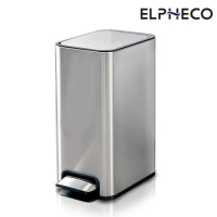 ELPHECO 不鏽鋼腳踏緩降靜音垃圾桶 ELPH7611