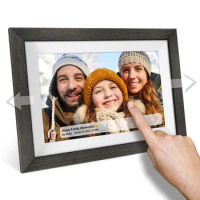 32GB Frameo 10.1 Inch Smart Digital Picture video Frame Wood WiFi IPS HD 1080P Electronic Digital Photo Frame Touch Screen music
