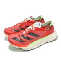 【adidas 愛迪達】競速跑鞋 Adizero Adios Pro 3 W 女鞋 紅 黑 緩震 運動鞋 愛迪達(IG6430)