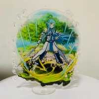 Anime Sword Art Online Figure Cosplay Kirigaya Kazuto Yuki Asuna/Yuuki Asuna Acrylic Stand Model Desktop Decoration Props