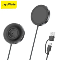 JayoWade Phone Magnetic Charging Qi 15W Wireless Charger 2 in 1 For iPhone 15 14 13 12 For Apple Watch 1-8/SE/Ultra For AirPods