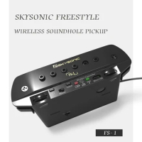 SKYSONIC FS-1 UHF Guitar Wireless Pickup with Transmitter Receiver Max.30M Range+ Mic Dual Pickup System Soundhole Pickup
