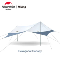 Naturehike Outdoor Camping Extra Large Space Hexagonal Sunshade Canopy Leisure Sunscreen Beach Tent Nature Hike