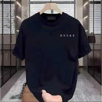 Baju Kaos Rucas navy blue Terbaru Casual Premium Distro - Kaos Rucas Motip Logo Full Katun 24s - Kao