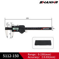 SHANHR New Hardened Stainless Steel 0-150mm Digital Caliper Vernier Caliper Micrometer Electronic Ve