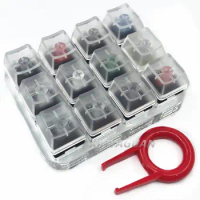 Switch Tester Cherry MX 3 Pin Switch Black Red Brown Blue Green Milk White 12 Key Translucent Keycaps Mechanical Keyboard Tester