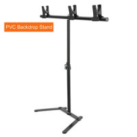 Photography Background Support Stand System for PVC Backdrop Metal Backgrounds with 3pcs Clamp for Photo Studio 68cm Backdrop