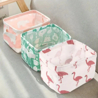 1pc Cotton Linen Fabric Waterproof Desktop Sundries Basket Storage Box Cosmetic Toy Organizer Underw