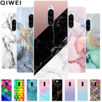 Phone Case for Sony Xperia 1 Cover Shockproof Bumper Soft Silicone Funda for Xperia1 J9110 Protective Shell Capas Luxury Marble