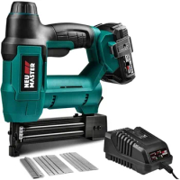 Cordless Nail Gun Battery Powered, Battery Brad Nailer/Staple Gun NTC0023 20V Max. Battery and Charger Included for Upholstery