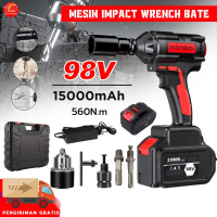 Bor impek pembuka baut motor Cordless Impact Wrench high torsi Brushless impact Baterai 98Volt 98Vf 