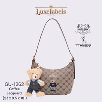 TTWN Tas Sandang Bahu Selempang Modern Korea Style GUOO Bear GU1262 Coffee
