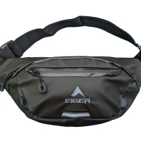 PROMO TAS SELEMPANG eiger 1989 PRIA ANTI AIR PREMIUM - WAISTBAG WATERPROOF - TAS pria wanita medium 