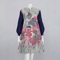 TUNIK BAJU KERJA BATIK CEMPAKA AYU 01JUMBO LD 125 LD 130 LD 140 LD 150 | DRESS BATIK OVER SIZE BUSUI