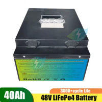 Waterproof 48V 40AH LiFePO4 Battery 48V 3000W Electric bicycle Scooter Battery Pack + 5A charger