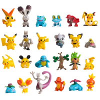 24 Pcs /Set Pokemon 4-5cm Pikachu Mewtwo Venusaur Groudon Cartoon Anime Figures Model Collection Toys for Children Gifts