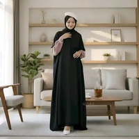A&d Fashion Abaya Halimah/Baju muslim Wanita Muslimah /Model Batwing kaftan Busui friendly Matt Crin