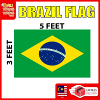 BRAZIL FLAG 3x5 FEET KAKI / READY STOCK MALAYSIA / BENDERA NEGARA BRAZIL FLAGS