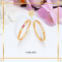 CINCIN EMAS MODEL SISIK NAGA PERMATA EMAS ASLI KADAR 6K (300) & 8K (375) KODE CWK 597 SUNNIES GALLER