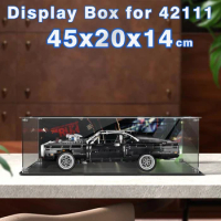 Acrylic display box for lego bricks 42111 display case for Dom's Dodge building block dustproof clear model car storage box