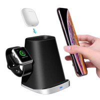 7.5W 10W Fast QI Wireless Charger Stand for Apple Watch AirPods Pro iPhone 13 12 11 Pro Max XS XR Wireless Charging Dock Station
