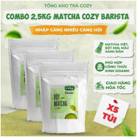 【Hot】 Combo 2,5KG Bột Matcha Cozy Túi Lớn - Pha Chế Chuẩn Vị Quán Matcha Latte,Trà Sữa Matcha, Match