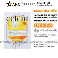 Mặt Nạ Dưỡng Da Celefit Essential Mask Vitamin C Hỗ Trợ Dưỡng Trắng 23g Hộp 10 Miếng [Chính Hãng]