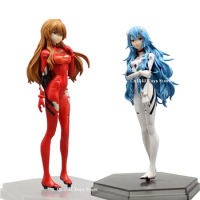 19cm NEON GENESIS EVANGELION Figure EVA Soryu Asuka Rangure Ayanami Rei Long Hair Action Figurine Anime PVC Collectible Toy Gift