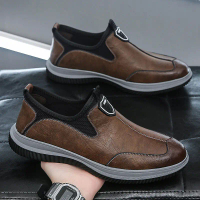 Slip-On New Leather Shoes for Men Soft Leather Shoes for Men Business Casual Leather Shoes for Men N