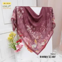 HIRA - LEAF Part 2 Series Hijab Rahma Scarf Segiempat Voal Motif Printing Premium Lasercut Poly Jumb