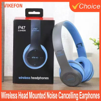 P47 Universally Wireless Bluetooth Noise Cancelling Headphones Gamer Stereo Headset Wireless Sports 