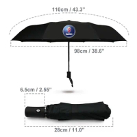 Automatic Umbrella Rain Wind Resistant Umbrella Portable Anti-UV Sun Umbrella For Saab 93 95 Saab 9-3 9-5 900 9000